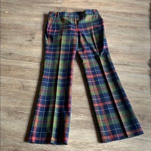 J-Crew lines plaid pants